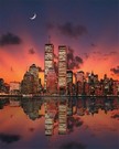 Photo:  NYC. Old New York Skyline reflected.